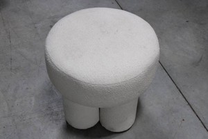 Round Upholstered Stool 18H