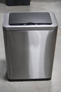 Stainless Steel Automatic Sensor Wastebasket 18 X 10 X 25 in