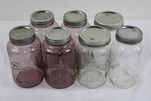 Ball Ideal & Mason Canning Jars With Lids (Lot of 7)