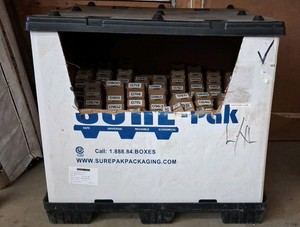 BULK CONTAINER FILLED WITH  NEW STORAGE BINS