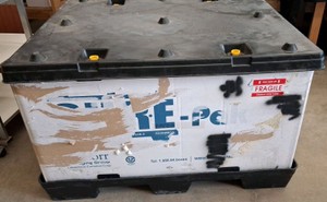 BULK CONTAINER FILLED WITH NEW STORAGE BOXES