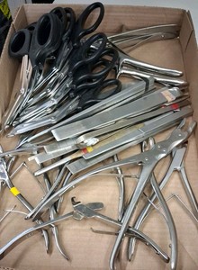 LARGE LOT OF STAINLESSGERMAN STAINLESS STEEL MEDICAL SUPPLIES