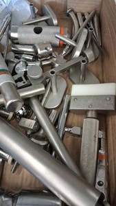 LARGE MISC LOT OF STAINLESS STEELGERMAN STAINLESS MEDICAL SURGEON SUPPLIES
