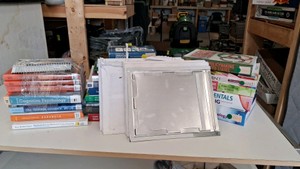 LARGE LOT OF HEALTH AND MEDICAL BOOKS AND XRAY PLATES