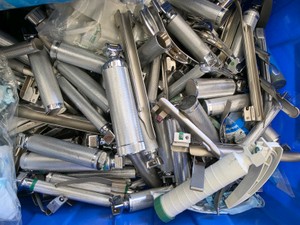 BLUE BIN FULL OF MEDICAL MYSTERY ITEMS