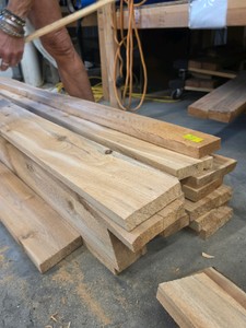 FRESHLY MILLED CEDAR BOARDS