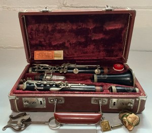 Vintage wooden German clarinet, Wendell Schreiber & Sohne