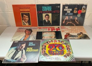 The Ventures Pete Fountain Blues, Dean Martin Group of 8 Vinyls 33rmp Albums Records