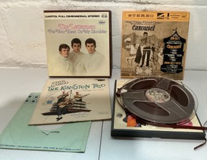 Lot of 4 reel-to-reel tapes- The lettermen, Kingston trio & Carousel soundtrack