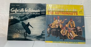 Lot of 2 vintage 1960s surf rock LPs- The astronauts Surfin & Everything is A-OK Vinyl Album