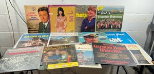 Bulk vintage German import vinyl record lot- Peter Alexander, Heino, Heintje & Band marches