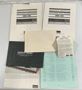 Vintage Sansui 4000 receiver literature lot- operating manual, service manual & schematic