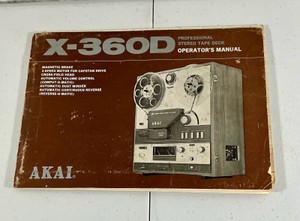 Vintage Akai X-360D professional stereo tape deck operators manual