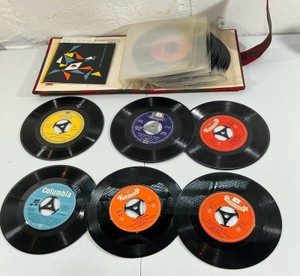 Lot of 24 vintage 45 RPM records, Columbia, Brunswick & more