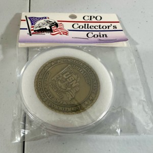 Official U.S Navy CPO collectors coin, Chief petty officer brass challenge coin new in pack