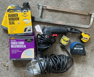 Various hand tools, garage light and more
