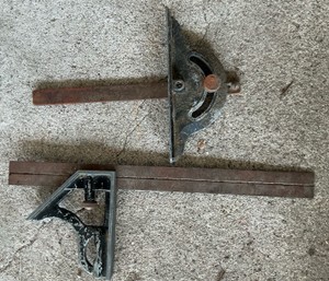 Vintage square & protractor head