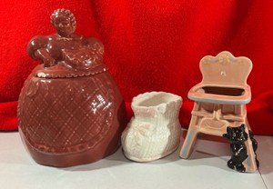 Vintage ceramic cookie jar and more