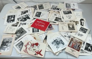 Vintage Christmas Picture Photo greeting cards large group