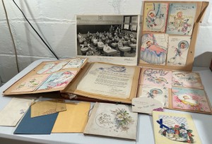 Vintage Album baby birthday cards Scrap Book paper Ephemeral
