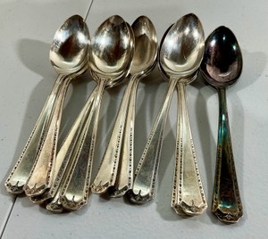 Group Vintage Teaspoons silverware Tudor plate Oneida Community Made
