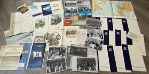 Paper Ephemeral German 1963 Cruise Menues Receipts Bremer Norddeutscher Lloyd Ship Log post cards