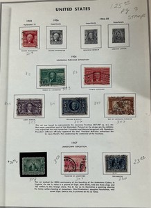 1903-1907 US Postage Stamps 319, 323, to 330
