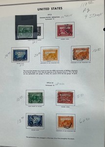1913-1915 Pan American US Postage Stamps Collection
