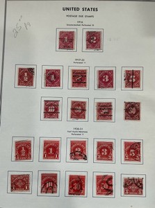 1916 US Postage Due Stamps group