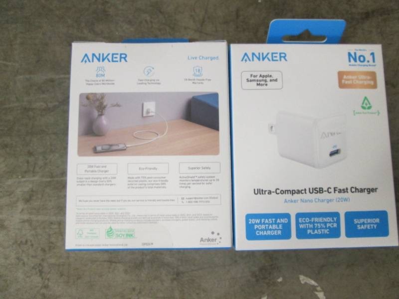 2 Anker USB C Fast chargers