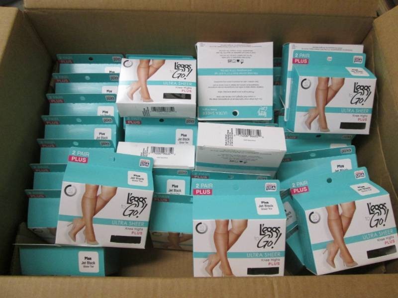 35 Pairs Jet Blackcolored knee high Leggs to go