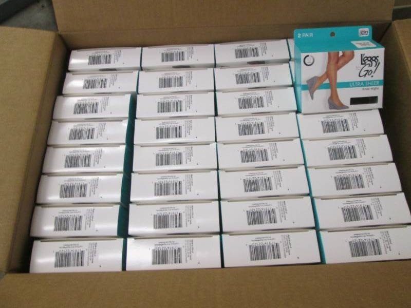 64 Pairs Coffee colored knee high Leggs to go