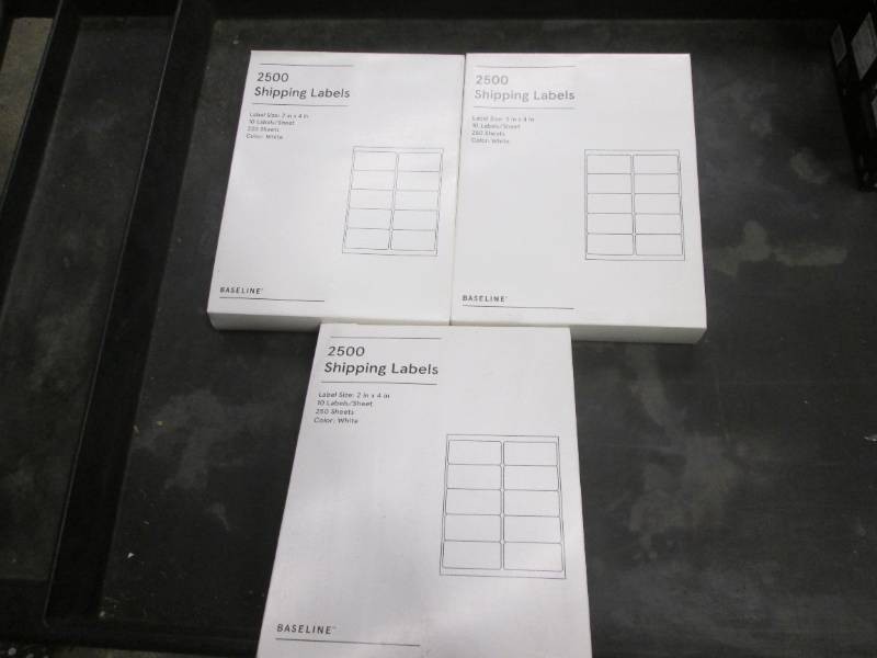 3 Packs of 2500 2 x 4 labels