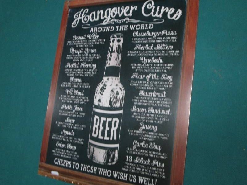 Hangover cure metal sign measures 1...