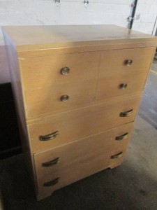 Blonde solid wood dresser, 32 wide 46 tall