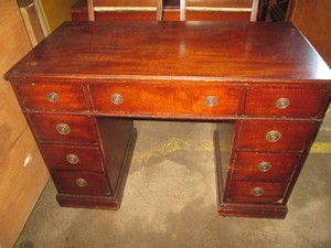 Vintage solid wood desk, top is 44 x 22