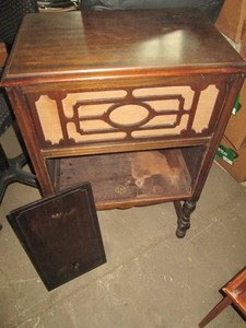 Empty Pooley radio stand