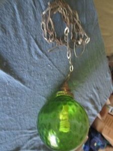 Retro glass hanging lamp