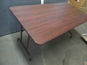 2 Formica top folding tablea 5 feet wide