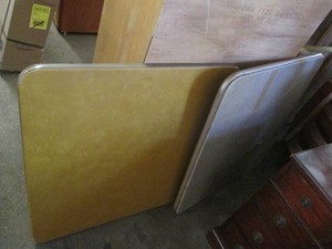 2 Metal frame card tables