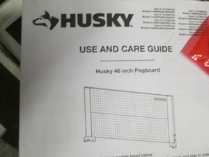 Husky 46 inch metal pegboard attachment green