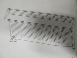 Husky 52 inch black metal pegboard and shelf