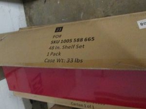 Set of 2 Husky 48 metal shelves