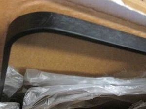 Black metal framed rectangular wall mirror 20 x 40