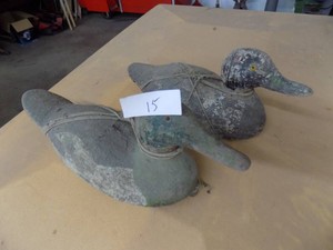 2 - Antique Wooden Duck Decoys