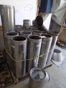 Stainless Insulated Stove Pipe (21 pcs total)