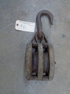 Antique Winch Block  Double