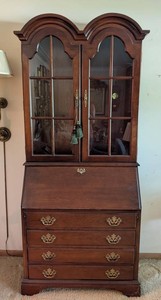 Vintage Secretary Cabinet - Jasper Cabinet Mahogany Drop-Front Desk