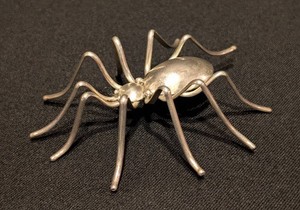 SR - Sterling Silver Spider Brooch - E. Spencer