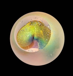 SR - Glass Eye Studio Cats Eye Nebula Art Glass Paperweight - Celestial Series